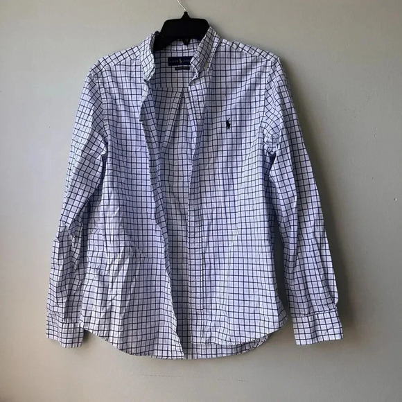 Ralph Lauren Natural‎ Stretch Long Sleeve Button Front Shirt Size XL - Picture 1 of 3